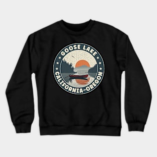 Goose Lake California-Oregon Sunset Crewneck Sweatshirt